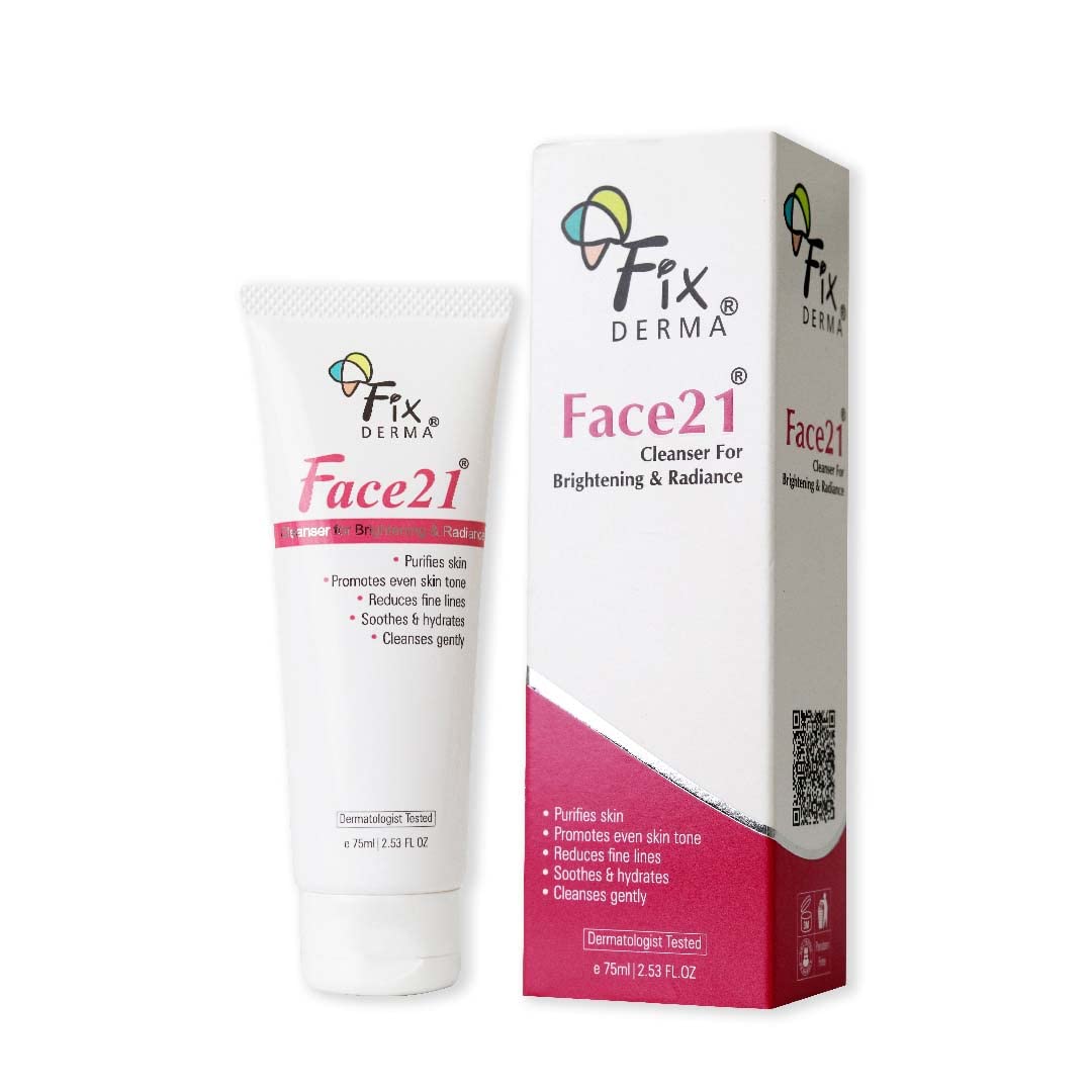 Fixderma Face21 Cleanser, Skin Brightening Cleanser, Exfoliates Dead Cells, Remove Pigmentation, Reduces Wrinkles & Fine Lines, 