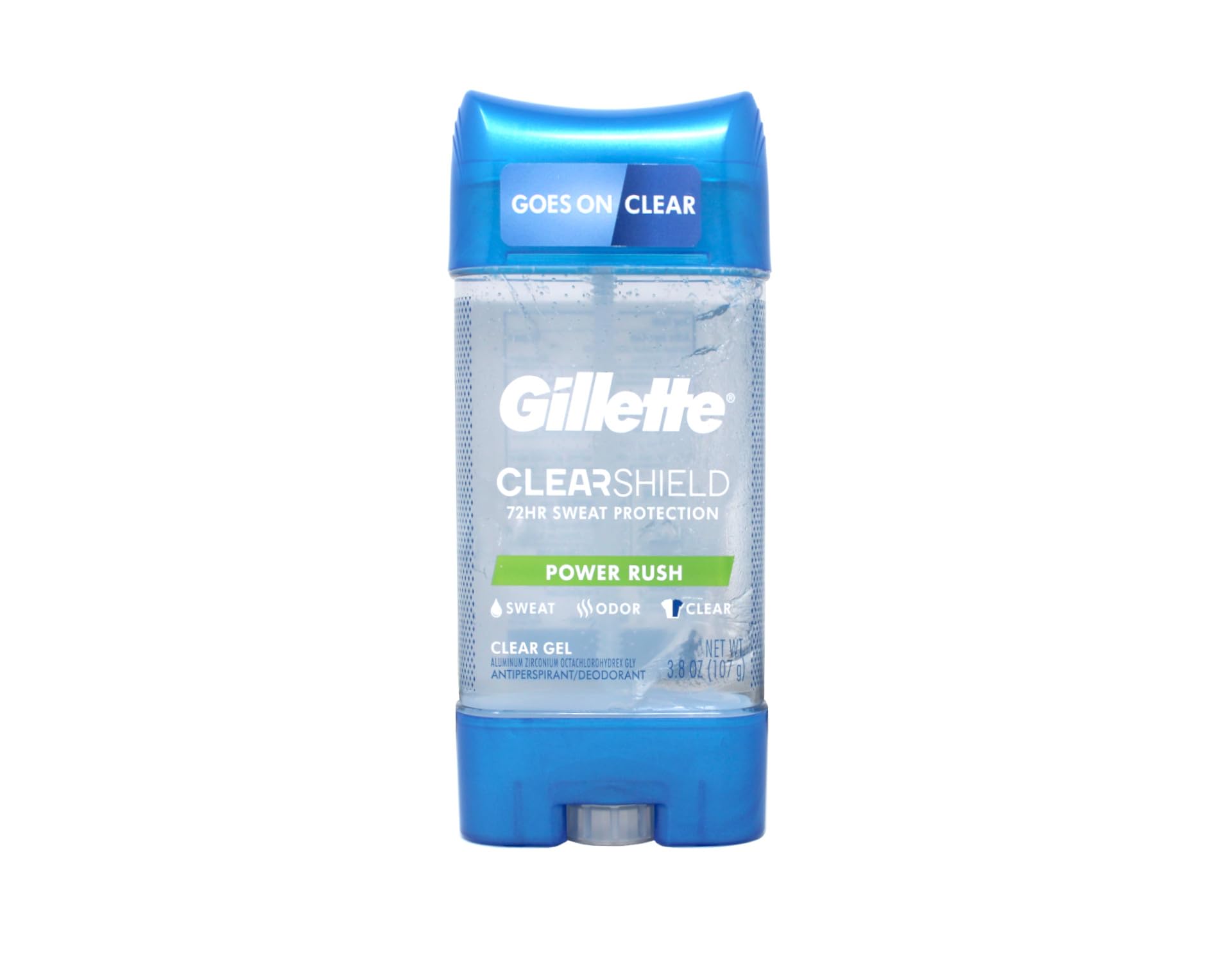 Gillette M-BB-1513 Clear Gel Power Rush by Gillette for Men - 4 oz Deodorant Stick