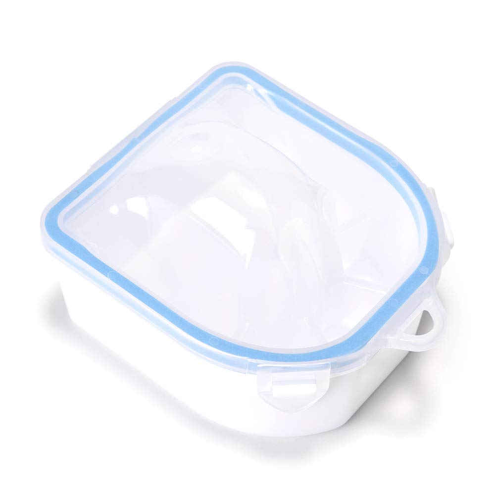 Rolabling 2 Pcs Soaking Soak Bowl Nail Art Polish Remove Wash Soaker Tray Manicure Spa Tool