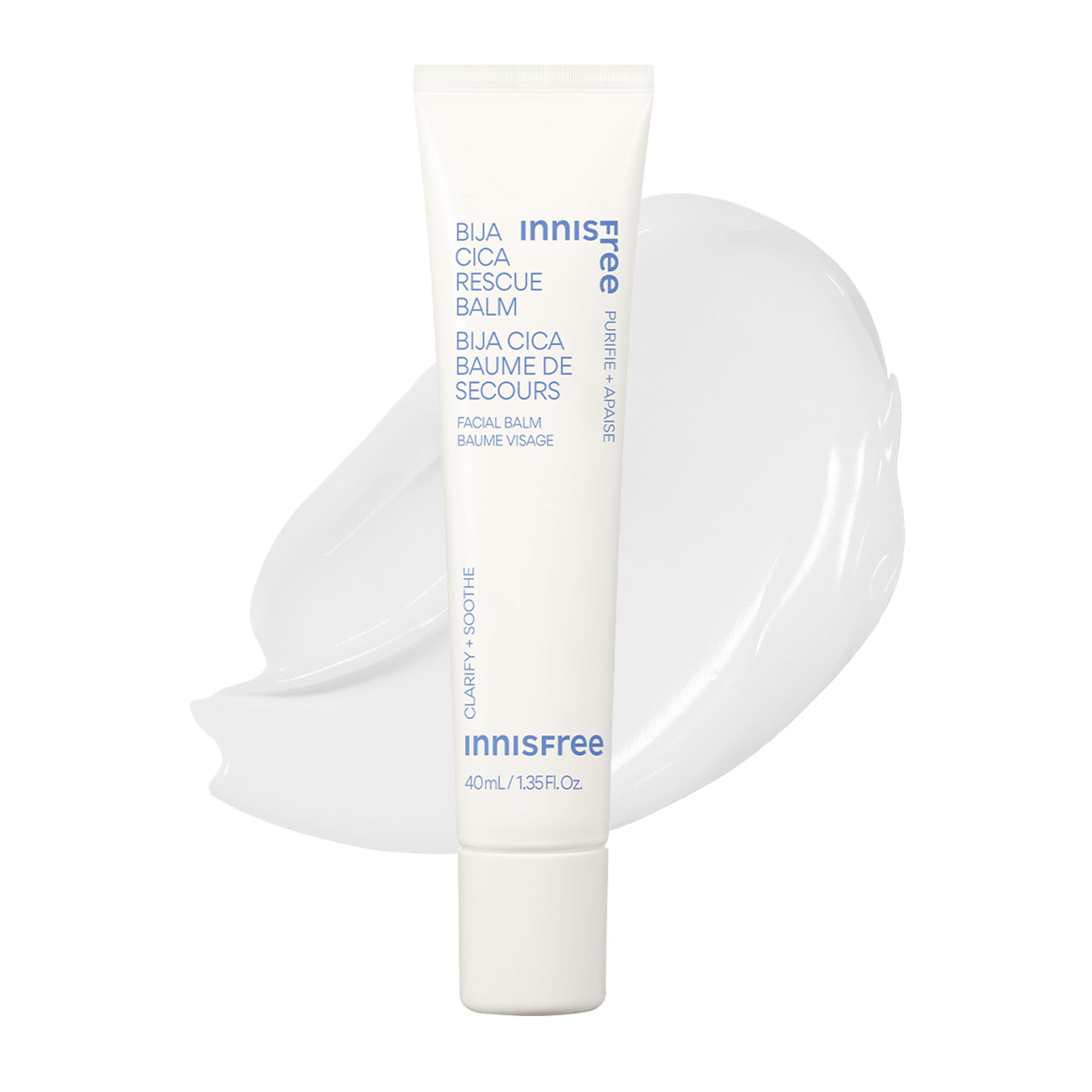 Innisfree Bija Cica Rescue Balm With Squalane, Korean Moisturizing Balm Helps Soothe Skin And Improve Uneven Texture (Packaging