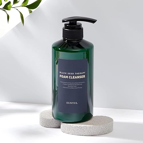 Eunyul Blackseed Foam Cleanser 16.9Fl.Oz (500Ml) Korean Skincare Large Size Face Wash Facial Foaming Cleanser