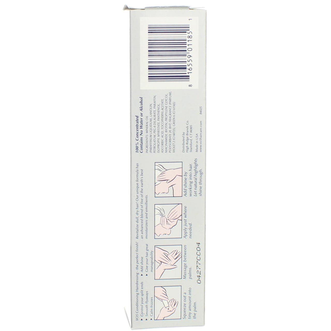 Alberto Vo5 Vo5 Conditioning Hairdressing - For Gray, White, And Silver Blonde Hair - 1.5 Oz - Soothes And Smoothes Split Ends,