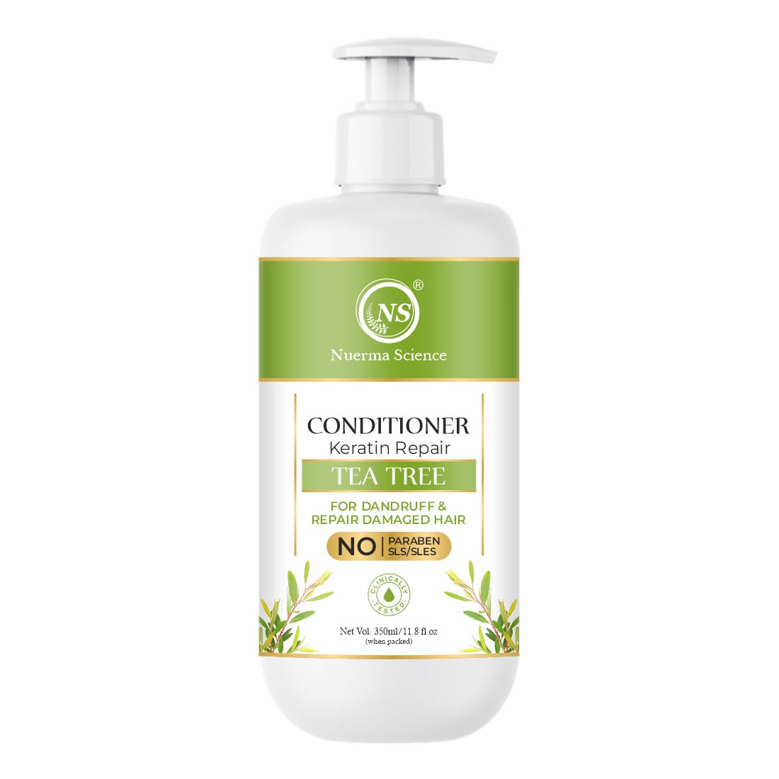 Nuerma Science Keratin Repair Tea Tree Hair Conditioner To Repair Split End & Damange Hair | Long Lasting Shine For Frizzy Dry, 