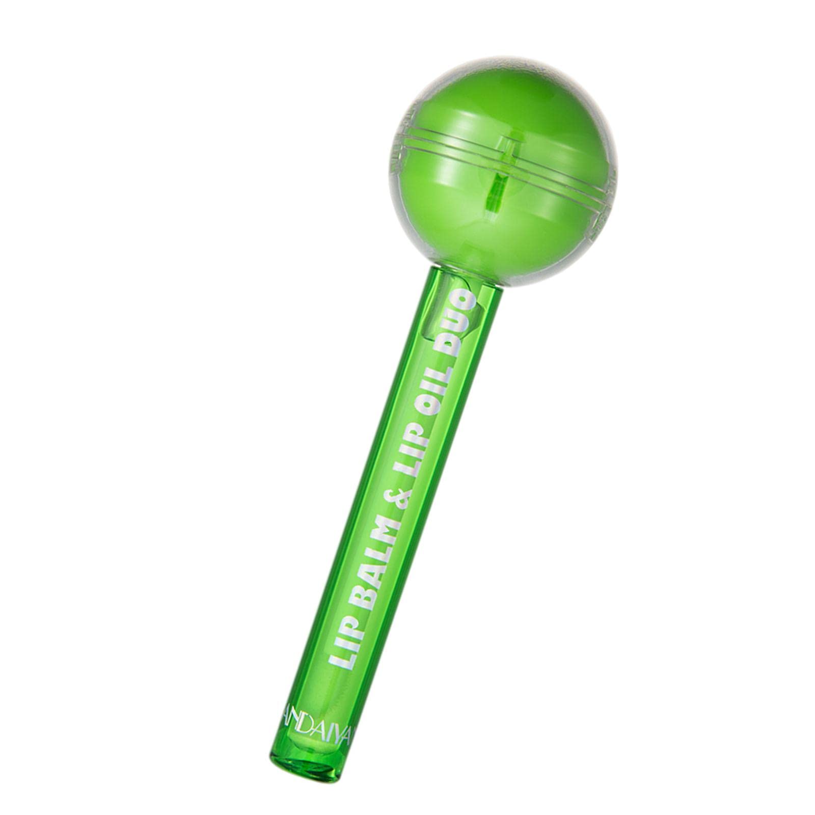 Heavenglow 2 In 1 Lollipop Lip Balm Lip Gloss Tint For Dry Lips Lip Care Gifts Green|1 Piece 2 In 1 Lip Balm| Lipstick| Lips | M
