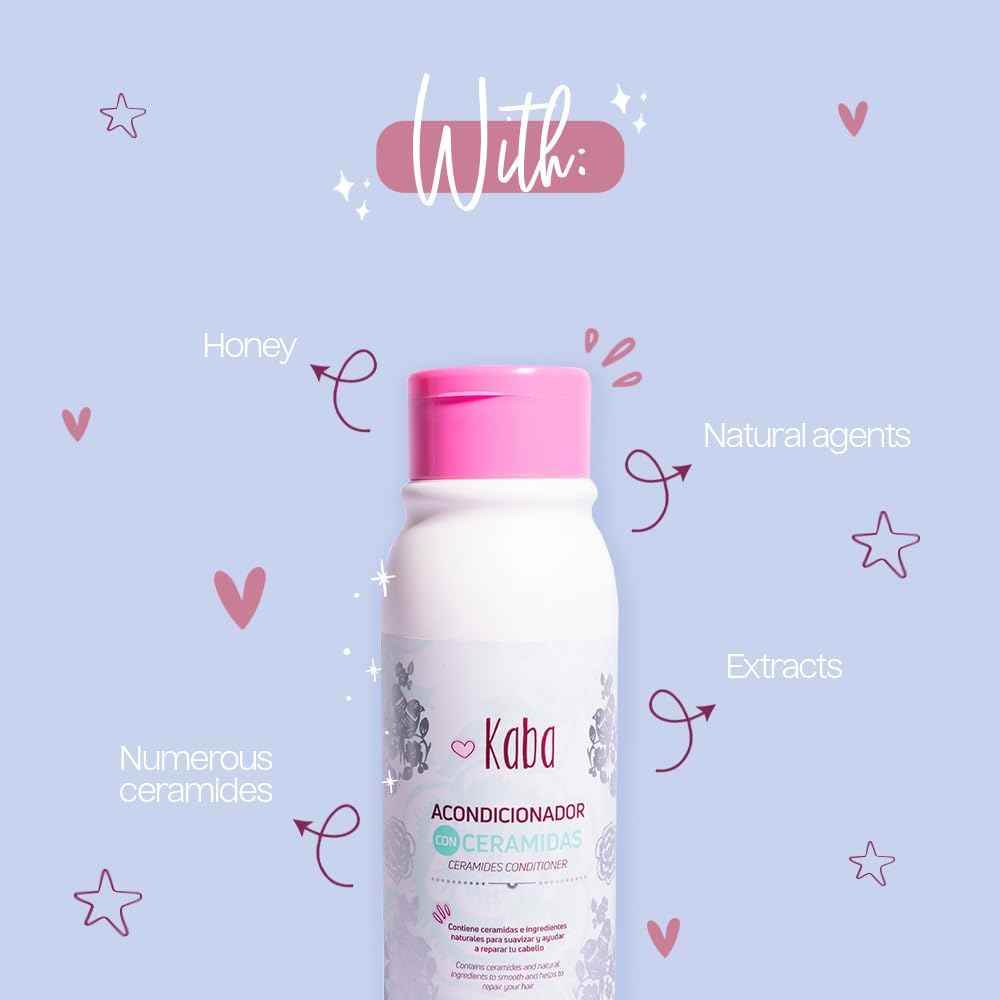 D'Luchi Kaba Ceramide Conditioner For Damaged & Dehydrated Hair Made with Sulfate-Free & Moisturizing Formula, Repairs Split End