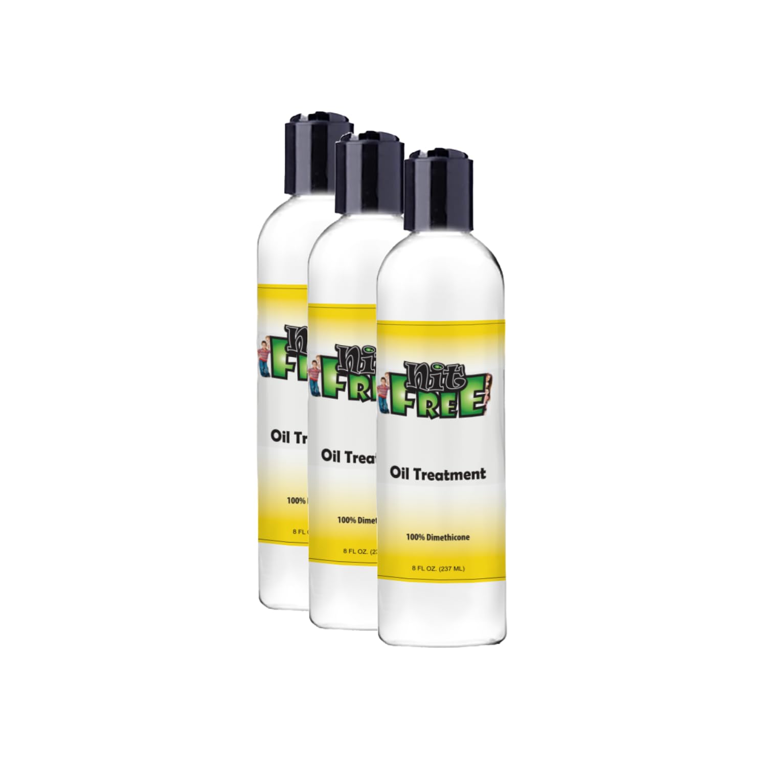 Nit Free 100% Dimethicone Oil for Lice, All Hair Types, 8oz, Pack of 3
