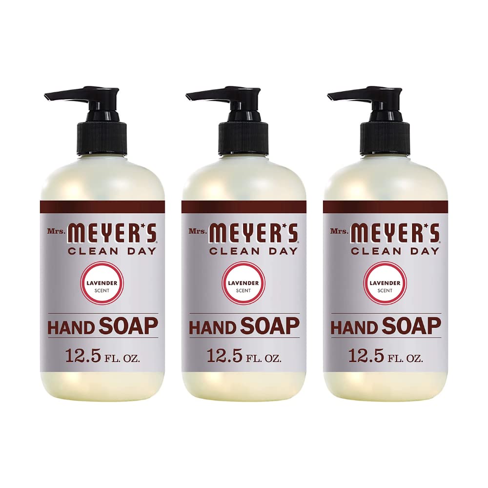 Mrs Meyers Hand Soap Lavender 12.5 Ounce Pump (370Ml) (3 Pack)