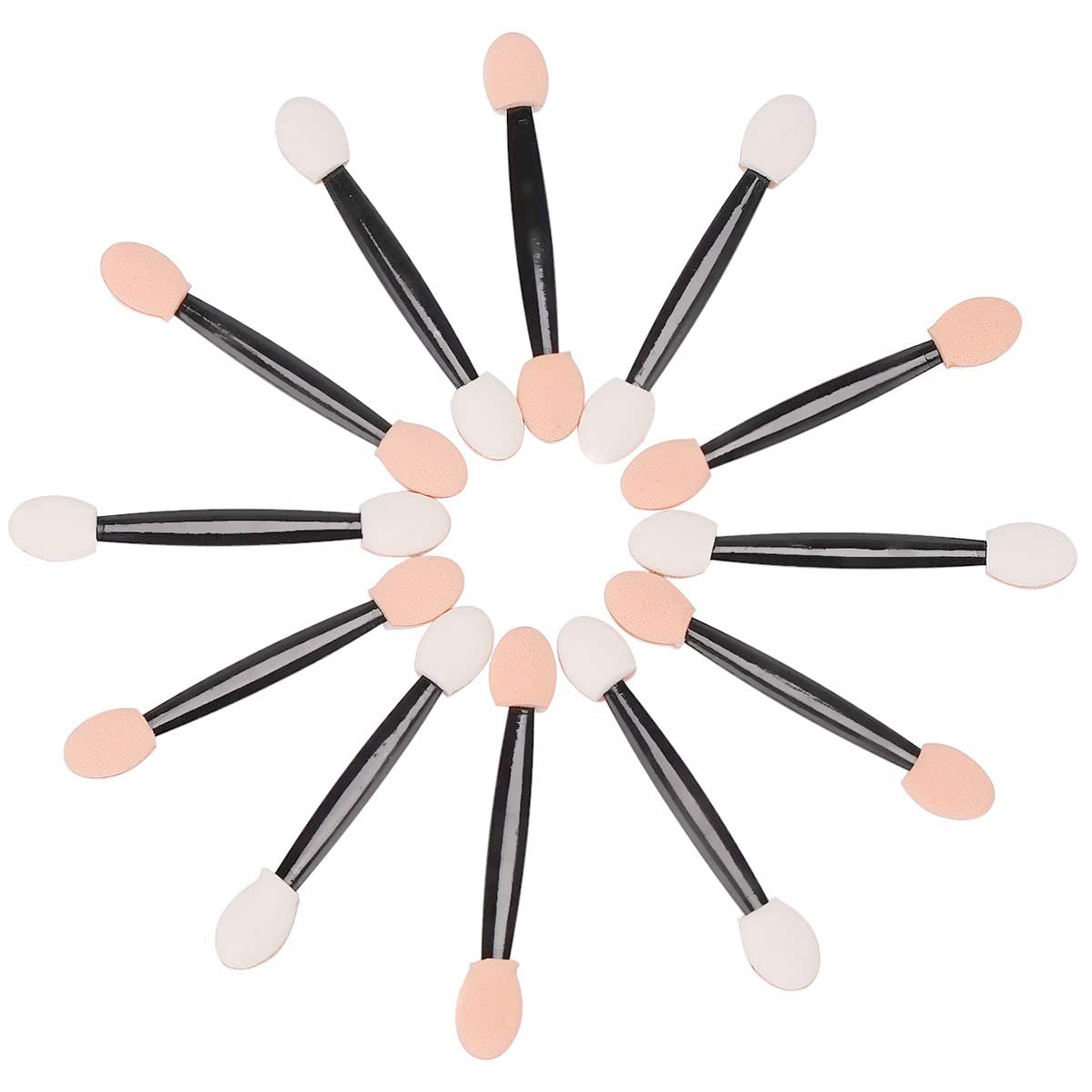 Akstore 30PCS Disposable Dual-Sided Eye Shadow Sponge Applicators Makeup Brushes - Black