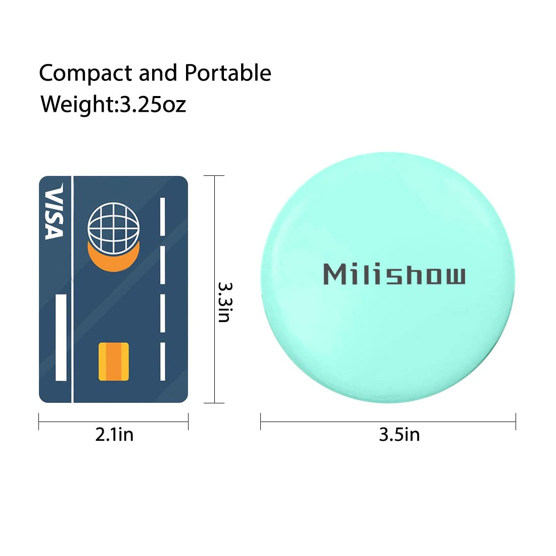 Milishow 2Pc Compact Mirror With Led Light,1X10X Magnifying Rechargeable Mirror,35In Pocket Mirror, Dimmable Travel Mirror For H