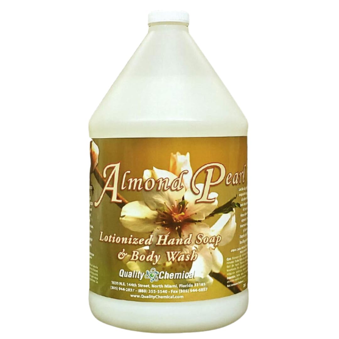 Quality Chemical Almond Pearl Luxury Hand Soap Refill - Liquid Hand Soap Refill - Mild Delicate Almond Fragrance - 128 Oz (Pack