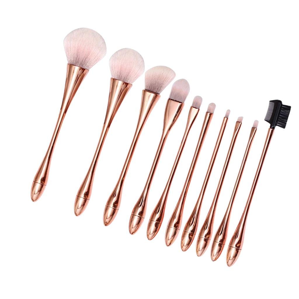 Enakshi 10 Pcs Makeup Brushes Synthetic Blending Soft For Neck Powder Eye Shadows Pink|Health & Beauty|Makeup|Makeup Tools & Acc