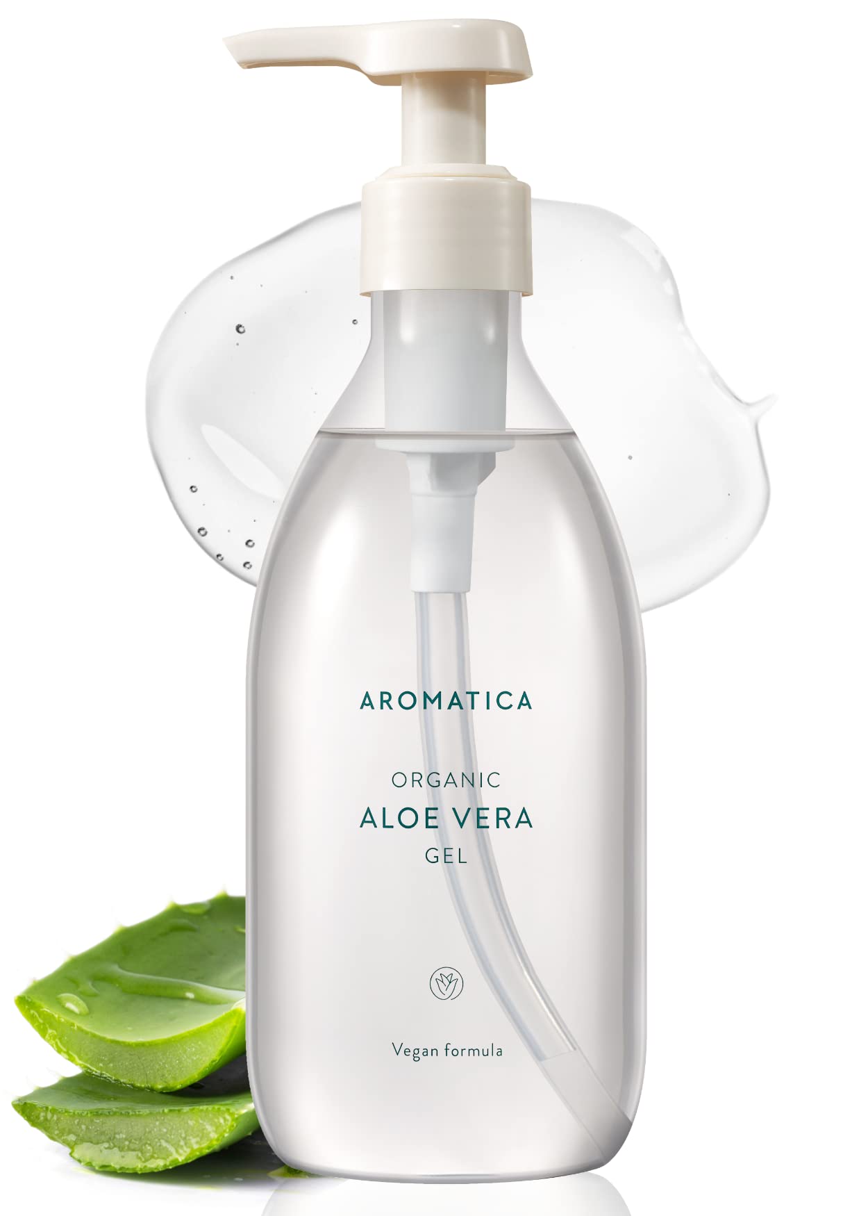 Aromatica Organic/Soothing Aloe Vera Gel 10.14Oz / 300Ml, Soothing, Cooling, Moisturizing, Vegan, Ewg Verified