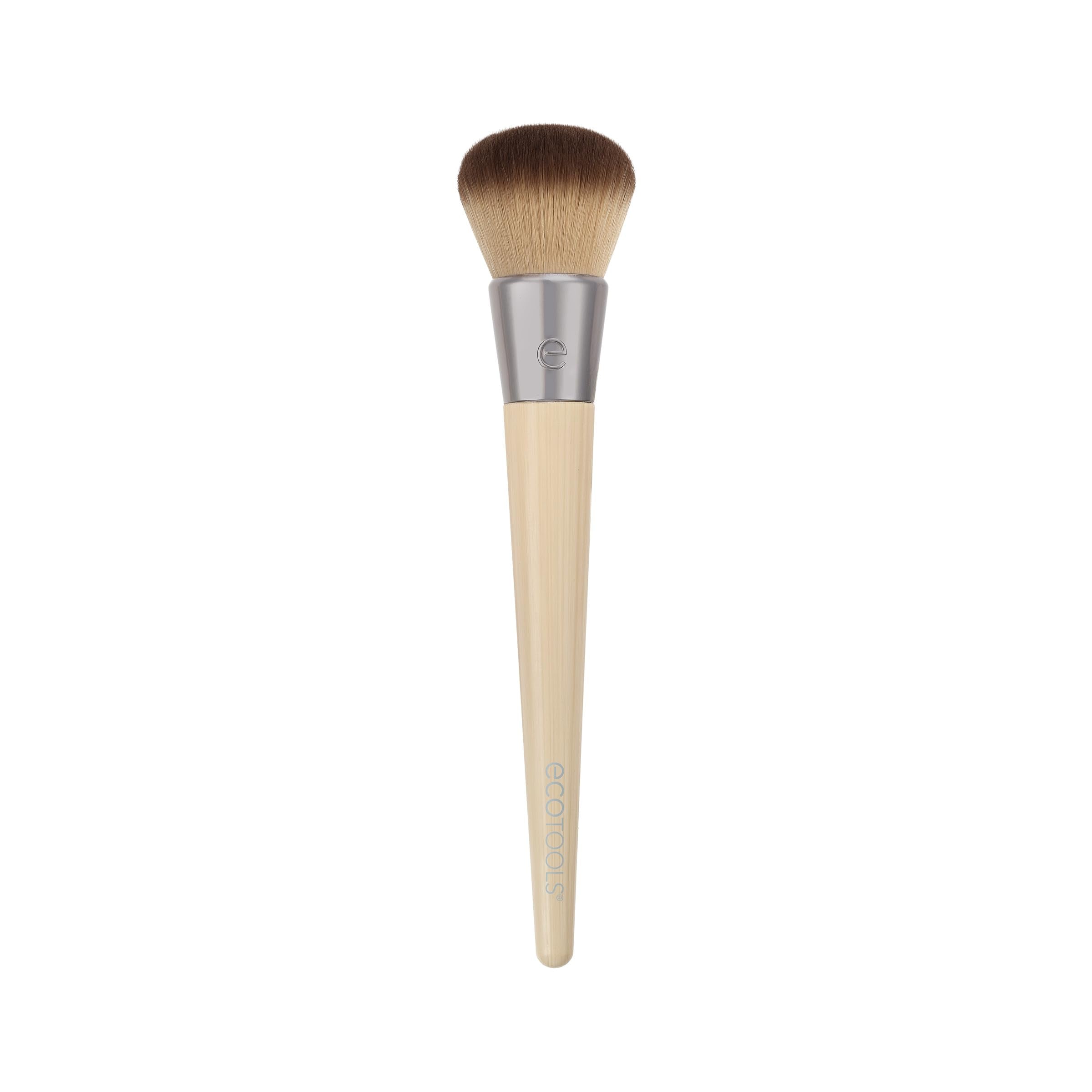Ecotools Blending Face Makeup Brush, For Liquid & Cream Foundation, Bronzer, & Blush, Multipurpose Makeup Brush, Dense, Syntheti