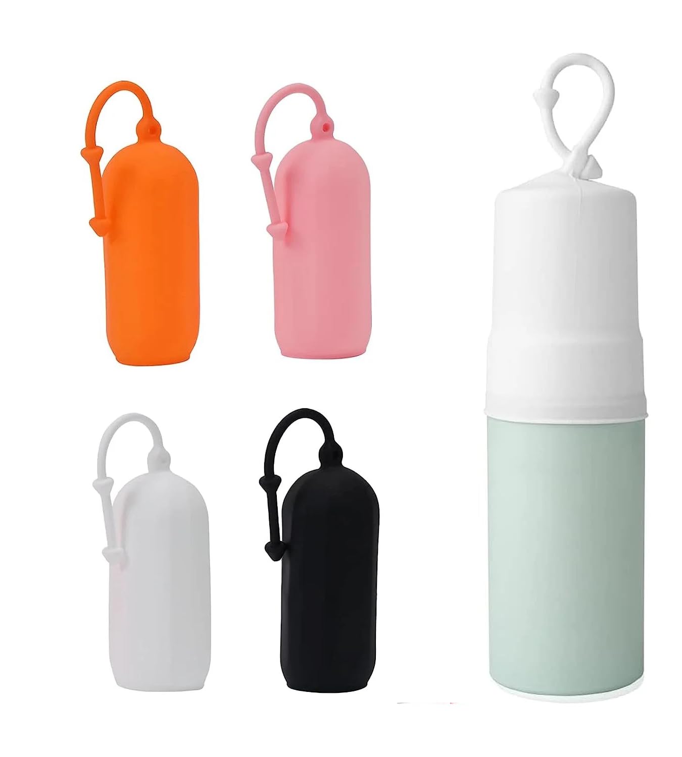 Inovera (Label) 4 Pieces Travel Bottle Toiletry Bag Covers  Leak Proof Bottles Sleeves  Reusable Elastic Cover For Toiletry, S