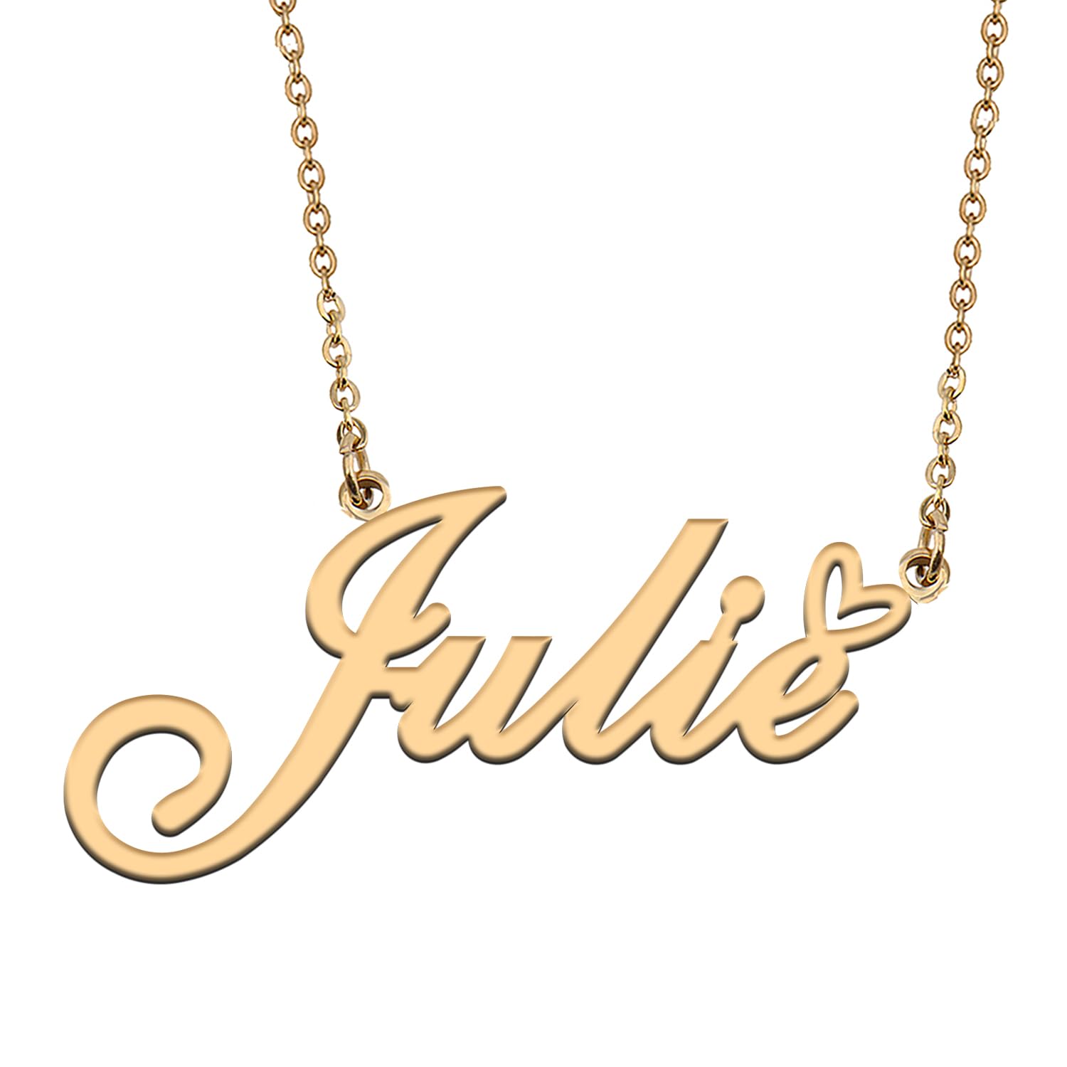 HUAN XUN Dainty Customized Name Pendant Julie Personalized Name Necklace Jewelry Best Friends Birthday Gifts