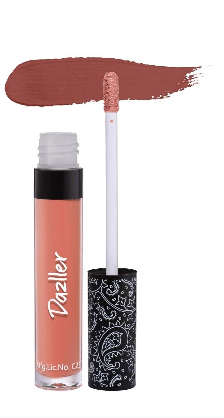 Dazller Matte All Day Lipcolour Quick Dry|Moisturizing Kokum Butter|NonTransfer & SmudgeProof|8Hr Stay|Liquid Lipstick For Wom