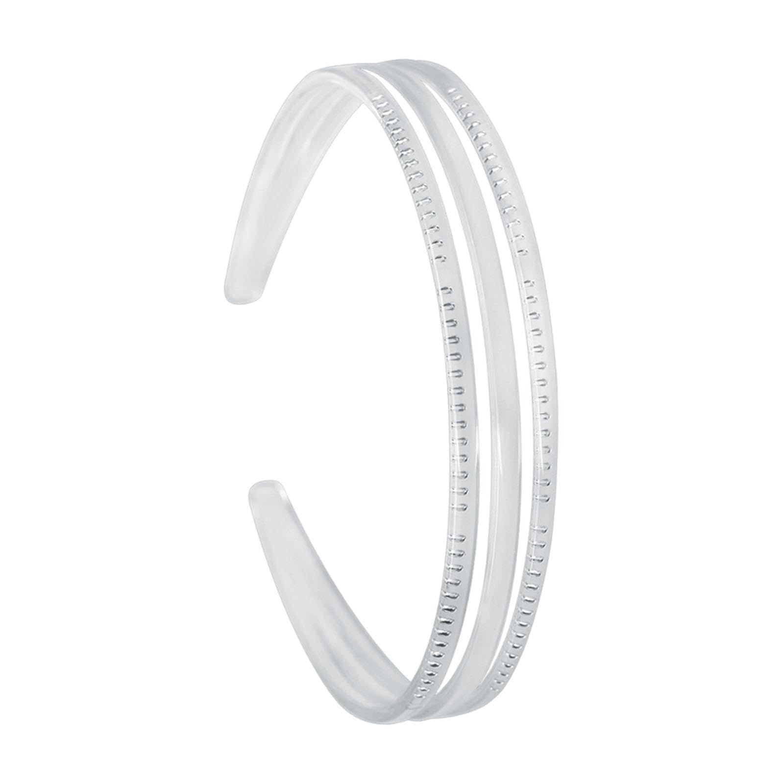 MYADDICTION Ladies Women Triple Row Headband for Make up Sports Accessories PC Material Transparent