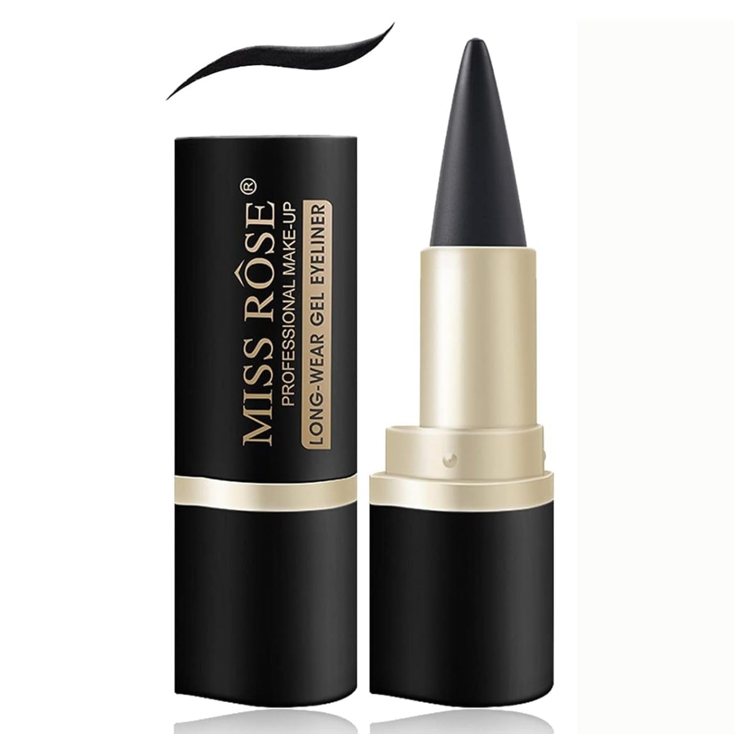 Wukeville Black Gel Cream Eyeliner, Pencil Eyeliner & Kajal, Tool Smudge Proof And Waterproof Matte Quick Dry Black EyeLiner Pe