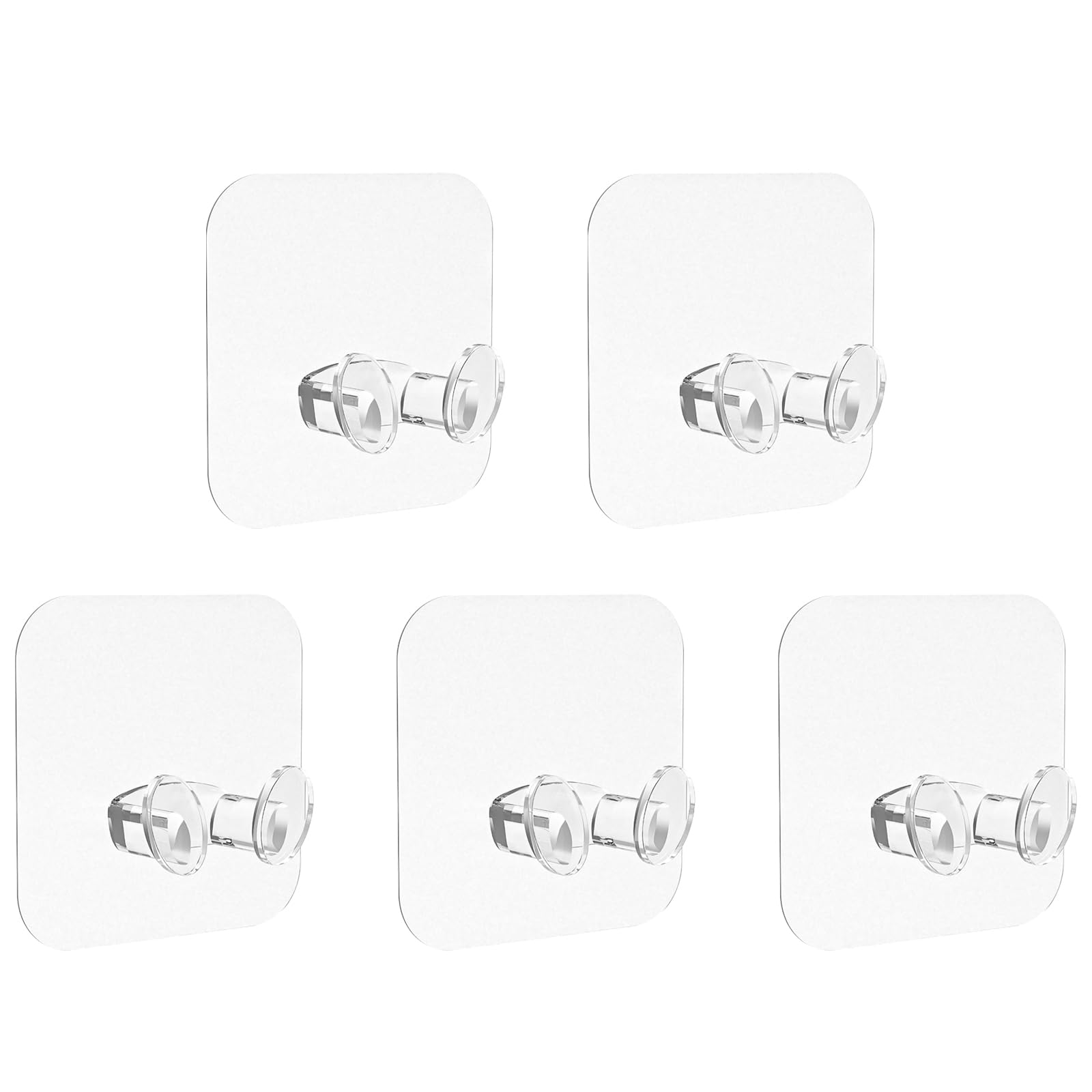Linkidea 5 Packs Wall Mounted Safety Razor Holder, Plastic Self Adhesive Shaver Hook Hanger Stand for Shower & Bathroom, Conveni