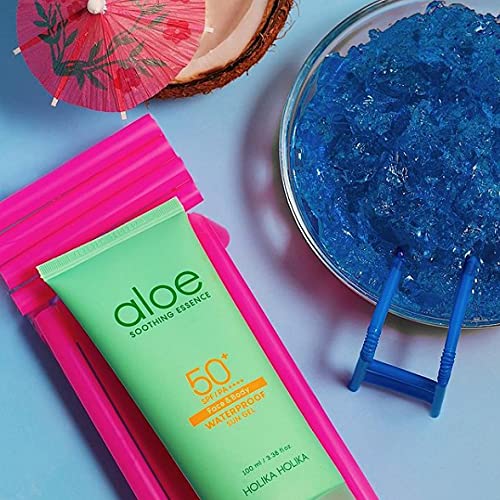 Holika Holika Aloe Waterproof Sun Cream 70ml - Mild, Soft, Moisturizing, Non-sticky, No White Cast, Aloin Free Sun Screen protec