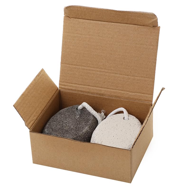 2 Pieces Natural Pumice Stone for Feet Callus Natural Foot File Scrubber Hard Skin Callus Remover for Feet and Hands Pedicure To