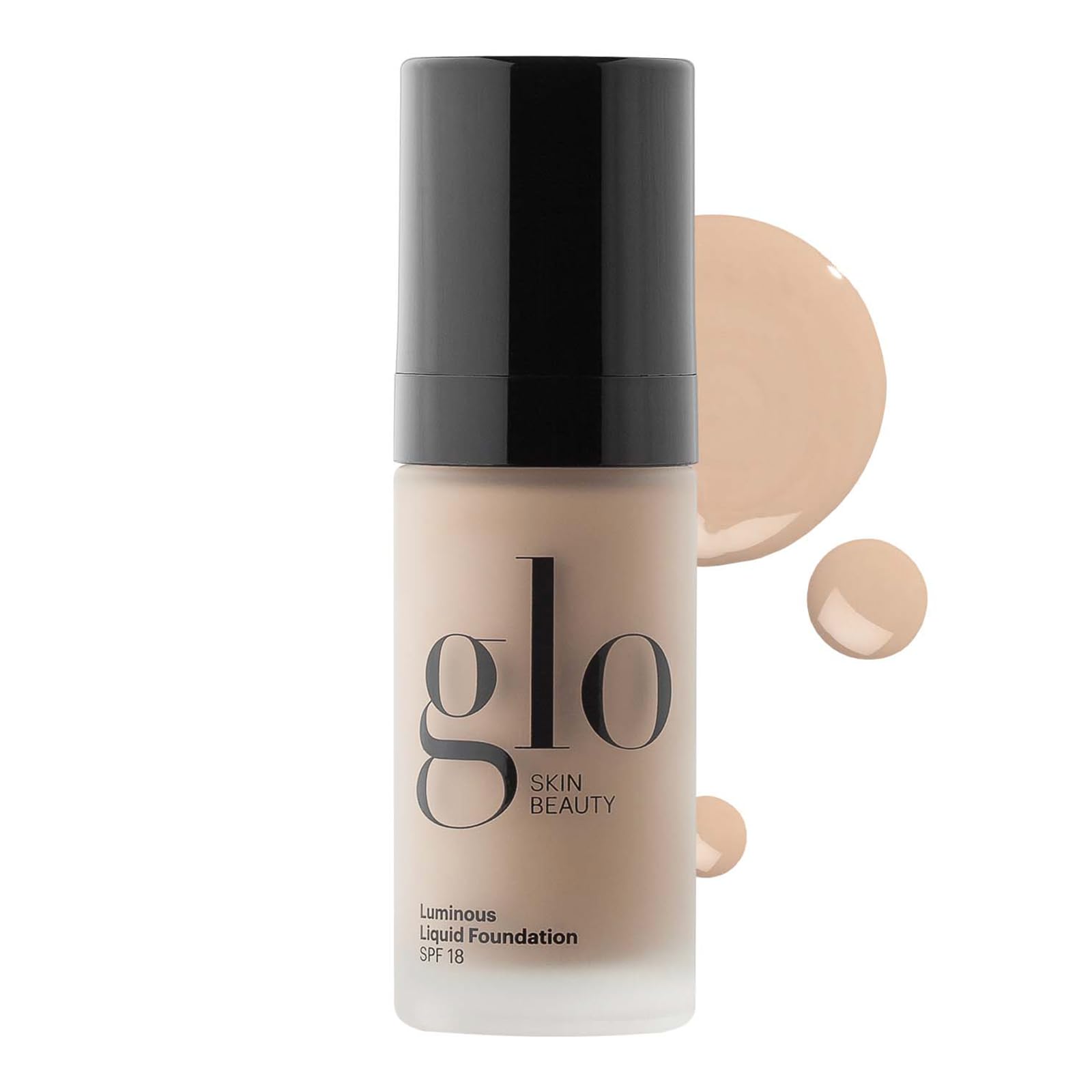Glo Skin Beauty Luminous Liquid Mineral Foundation Makeup with SPF 18 (Naturelle) - Improves Uneven Skin Tone, Smooths & Correct