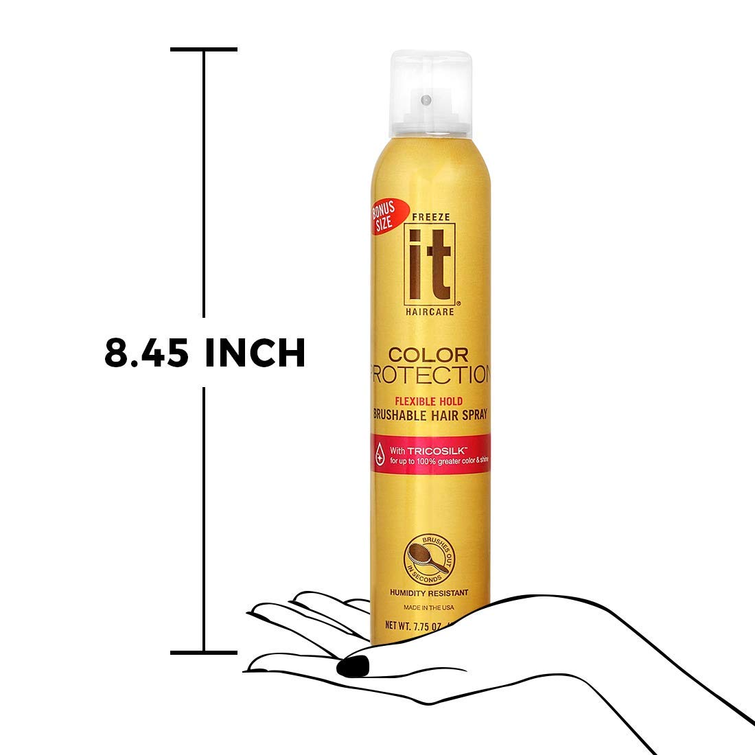 It Haircare Freeze Color Protection Flexible Hold Brushable Hair Spray 7.75 Oz (T-641)