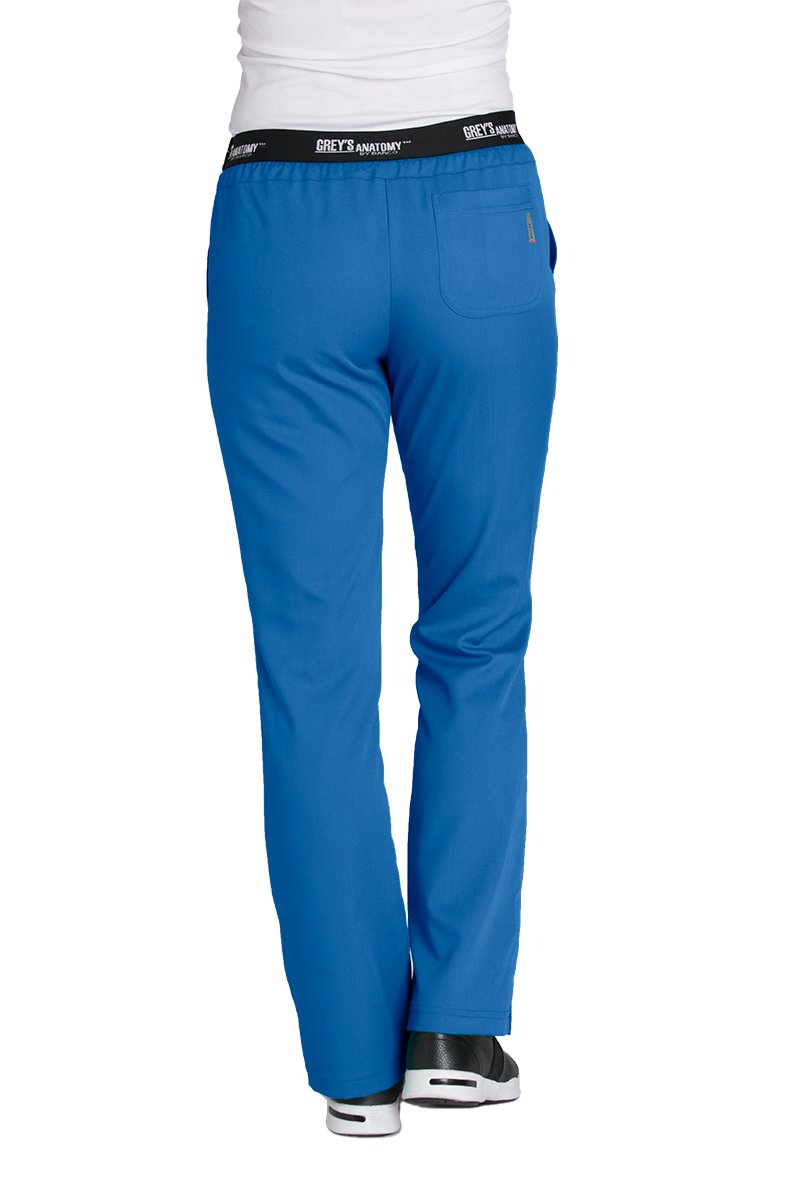 greys Anatomy 4275 3 Pkt Logo Waist Pant with Drawstring (New Royal, X-Small Petite)