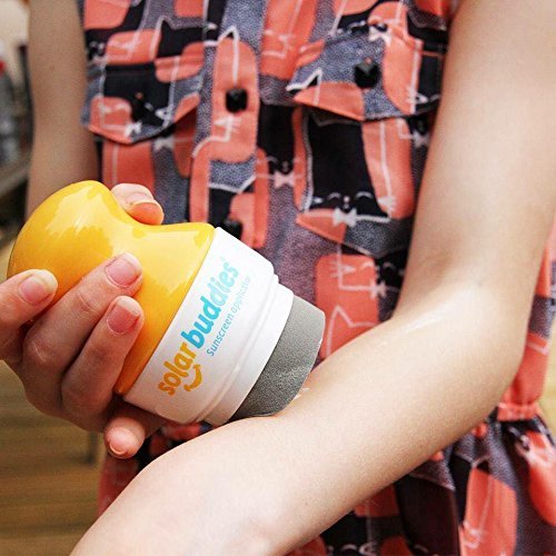 Solar Buddies Sunscreen Applicator - Single Full Blue - Bpa-Free Refillable Roll On Sponge Sunscreen, Suncream & Lotion Applicat