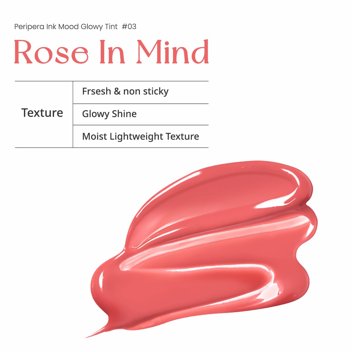 Peripera Ink Mood Glowy Tint, Lip-Plumping, Naturally Moisturizing, Lightweight, Glow-Boosting, Long-Lasting, Comfortable, Non-S