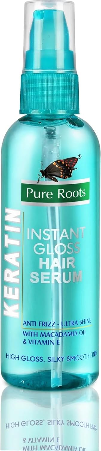 Pure Roots Keratin Hair Serum  Deep Nourishment & Smooth Finish | Reduces Frizz & Split Ends | 50 Ml
