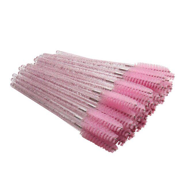 Ghelonadi Mascara Wands, Eyelash Brush, Spoolies For Eyelash Extensions And Eyebrow Brush Tool (Multicolor, Pack Of 50Pcs)