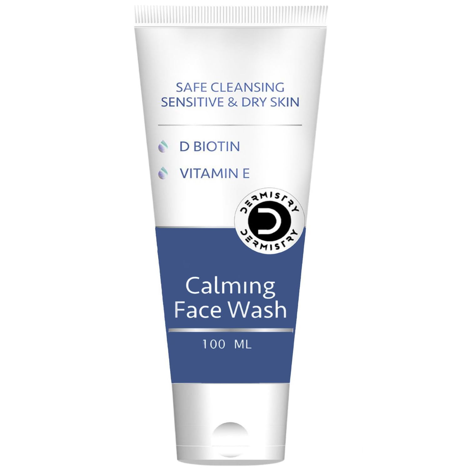Dermistry Sensitive Dry To Very Dry Skin Mild Safe Gentle Biotin Vitamin E Cleanser Moisturizing Face Wash Sulphates & Soap Free