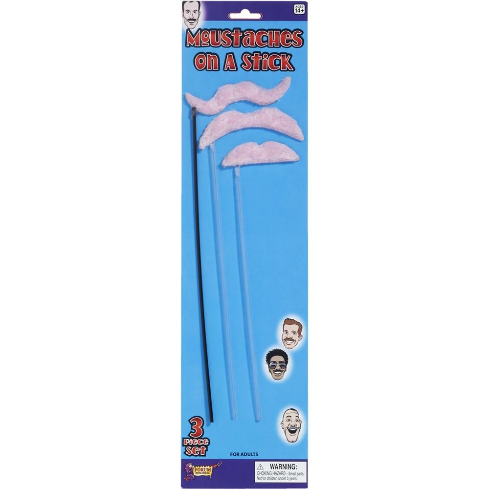 Pink Mustaches On a Stick