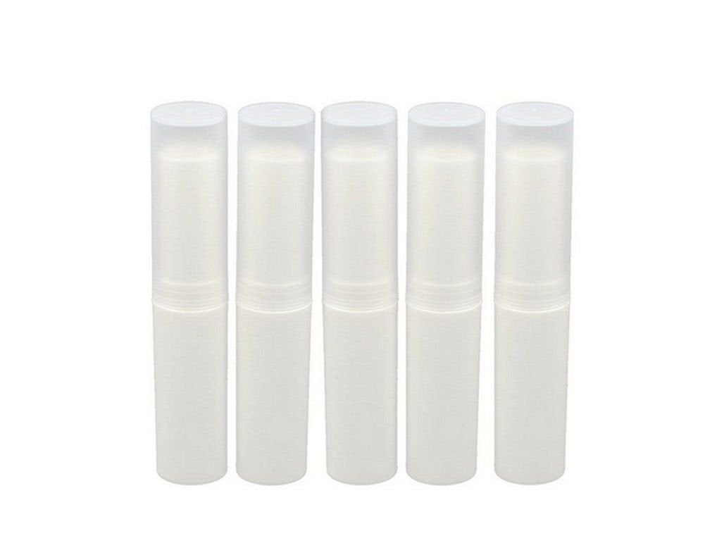 24Pcs Empty Lipstick Lip Balm Tube Container Holder Lip Gloss Case Tube Bottle for DIY(Rice White)