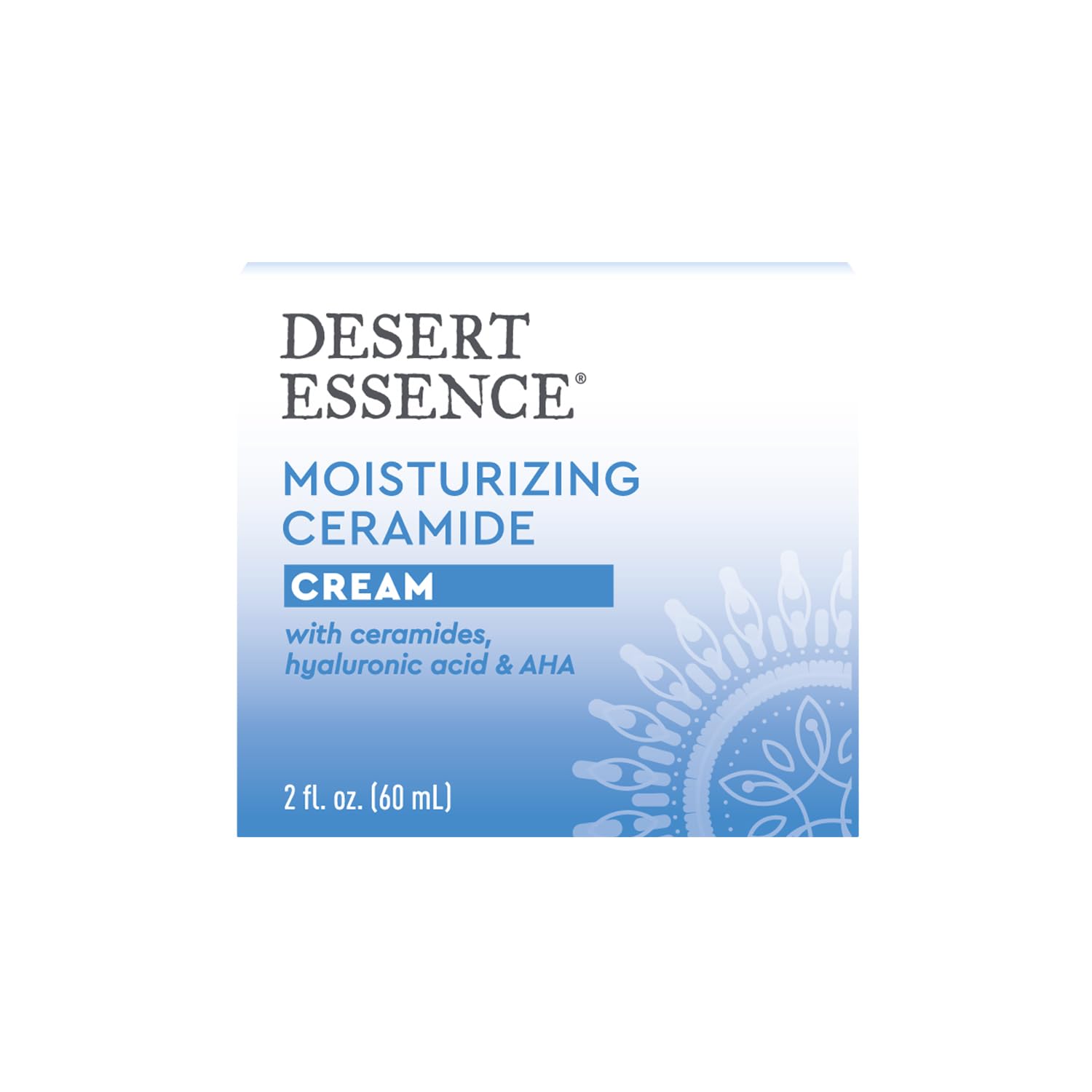 Desert Essence Moisturizing Ceramide Facial Cream 2 fl oz - Vegan, Gluten-Free. Cruelty-Free - Supports Skin's Natural Moisture