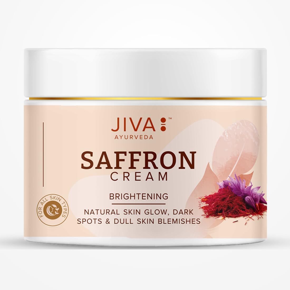 Jiva Saffron Cream 100G | 100% Ayurvedic Formula | Lightens Blemishes, Hyperpigmentation, & Dark Spots | Promotes Circulation & 