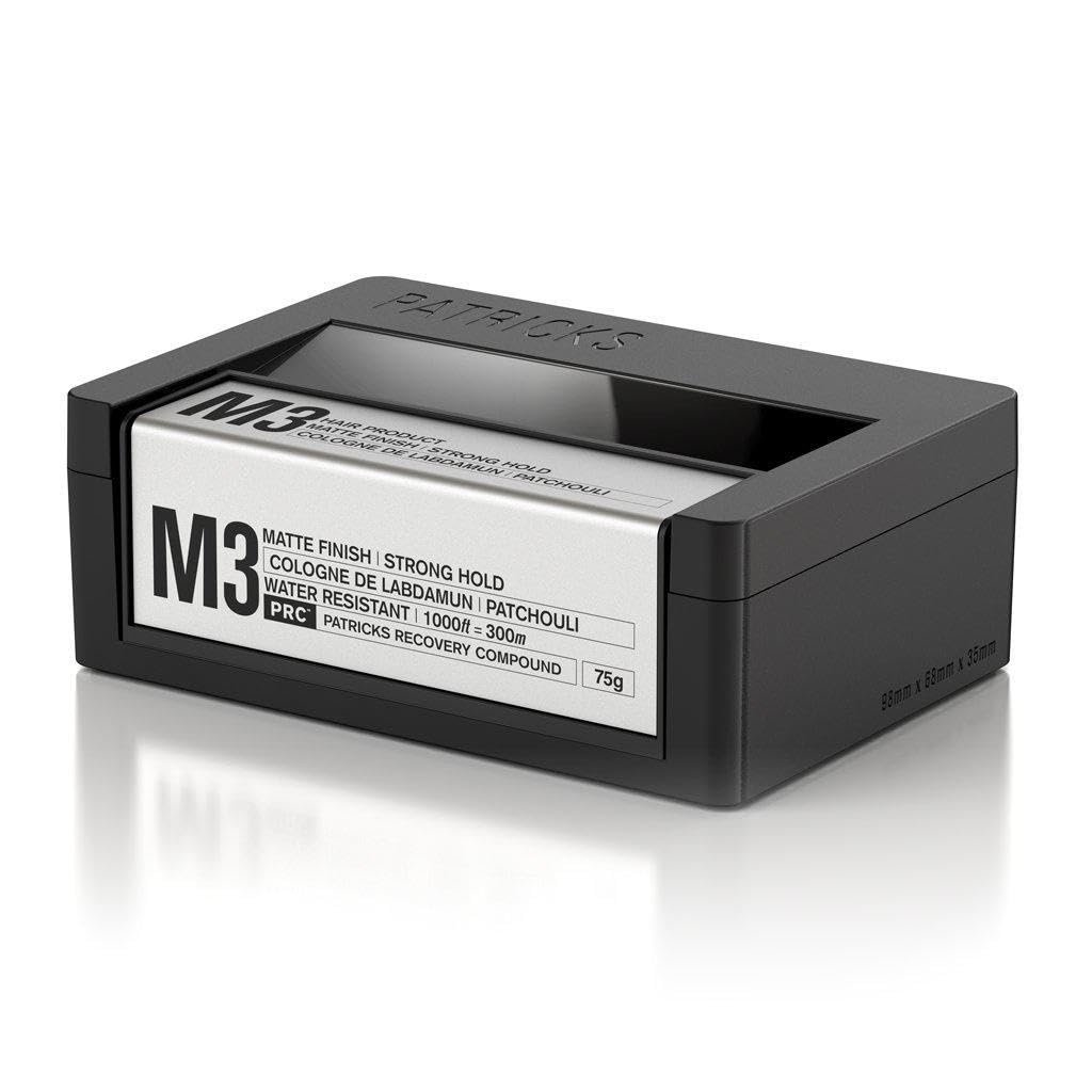 Patricks | M3 Matte Pomade | Strong Hold Styling Product For Men | Thickening Paste | For Coarse To Thick Hair Control | Water R