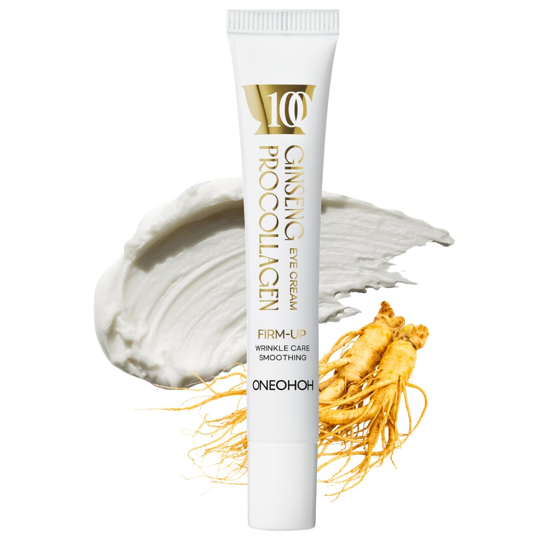ONEOHOH Korean Ginseng ProCollagen Firming Eye Cream with Adenosine, Eye Cream for Wrinkles & Fine Lines, Hydrating & Smoothing