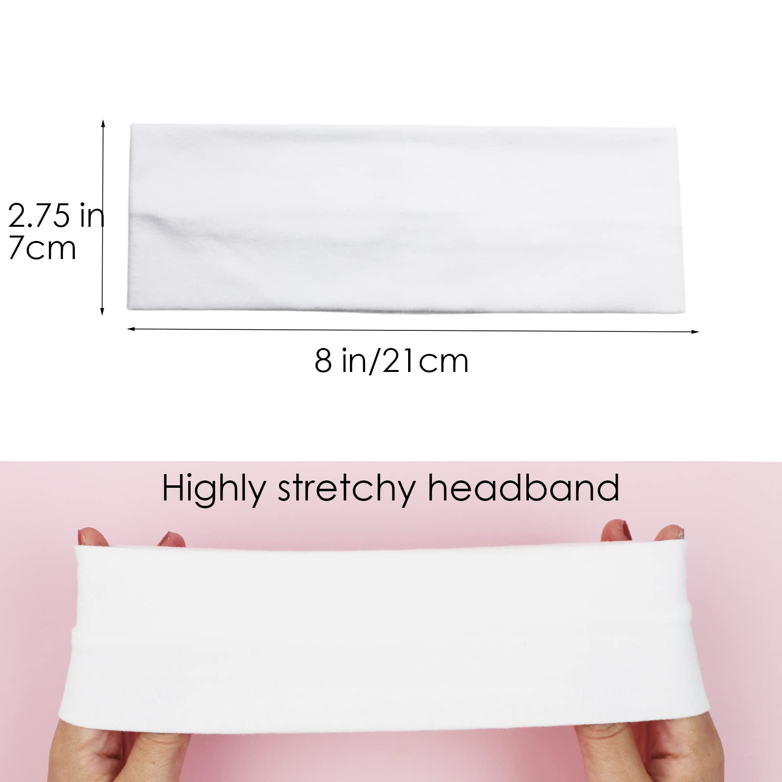 Mlmomvme 6 Pcs Headbands For Women Hair Cotton Headband Non-Slip Stretchy Elastic Head Wrap Holder Hair Accessories White Navy B