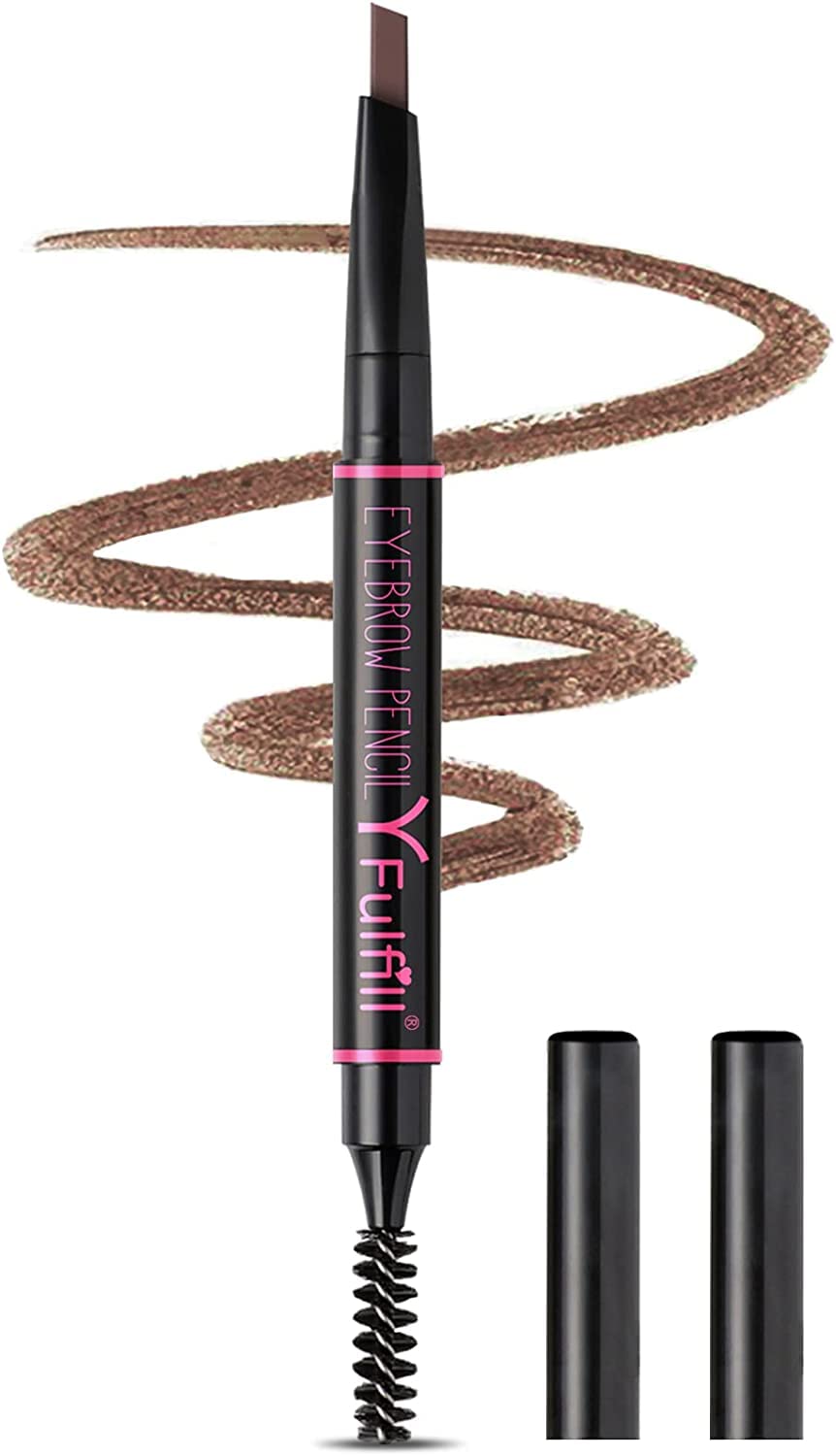 Yfulfill Eye Brow Pencils For Women Brown Waterproof, Brown Eyebrow Pencil With Brush, Eye Brown Filler Brown For Blondes
