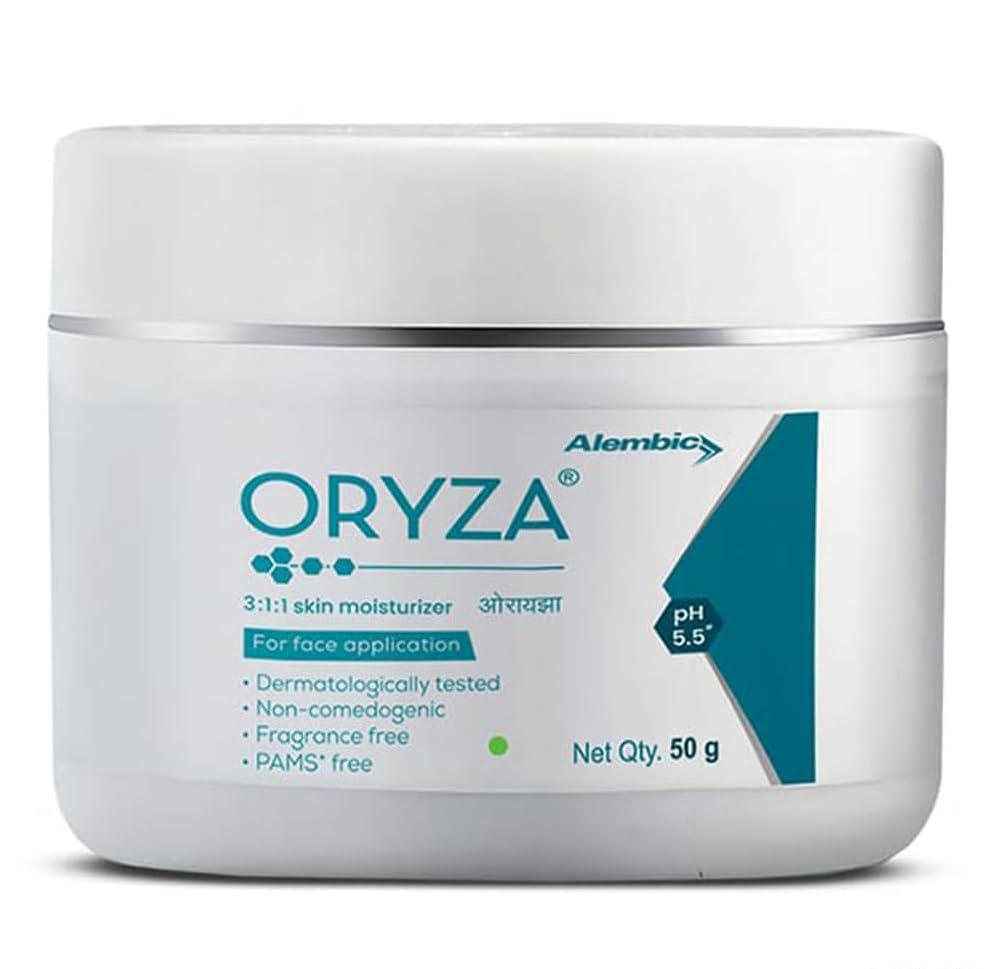Alembic Oryza 3:1:1 Ceramide Face Moisturizer I Enriched With Hyaluronic Acid & Duraquench I Light Weight I Long Lasting Hydrati