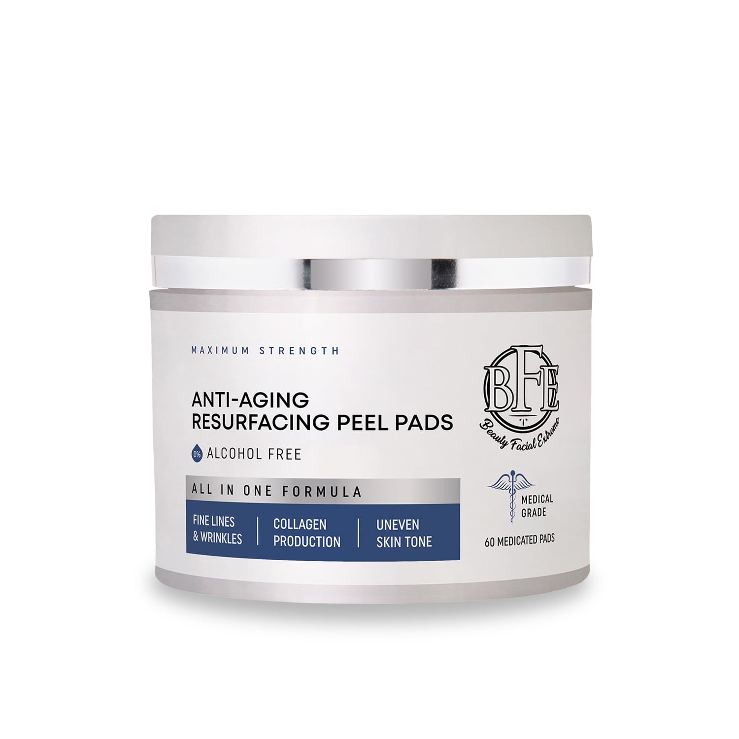 Anti Aging Resurfacing Exfoliating Peel Pads Treatment- Contains Lactic, Salicylic, & Glycolic for Face & Body. Repairs Fine Lin
