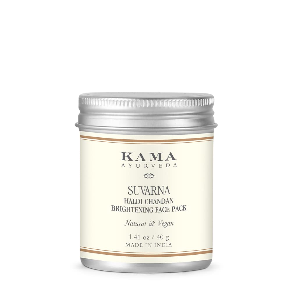 Kama Ayurveda Suvarna Haldi Chandan Brightening Face Pack, 40G