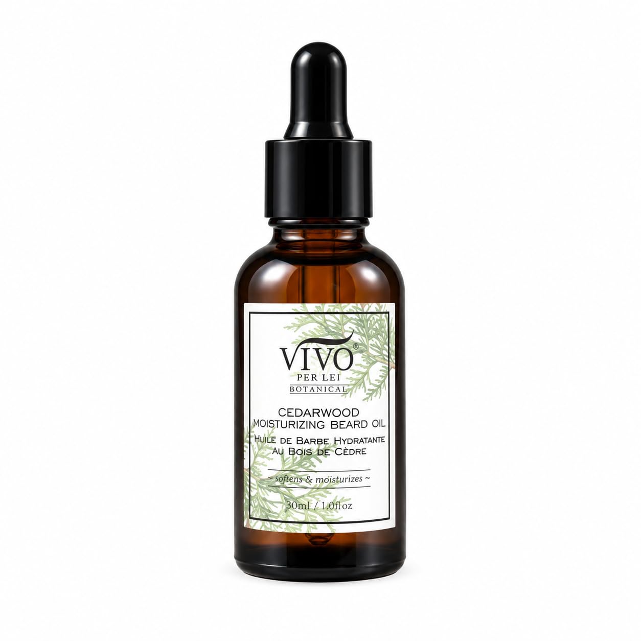 Vivo Per Lei Argan Oil & Jojoba Beard Oil  Cedarwood Scent  1 Fl Oz