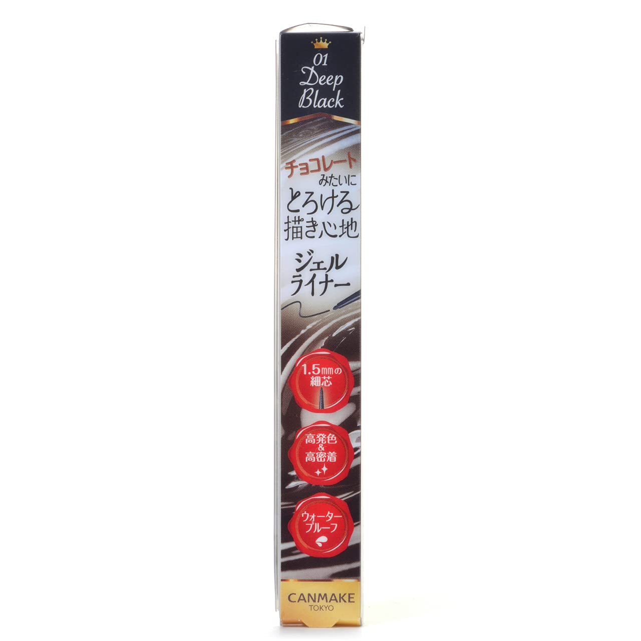 CANMAKE Creamy Touch Liner 1.5mm Slim Eyeliner (0.09 g) (01 Deep Black)