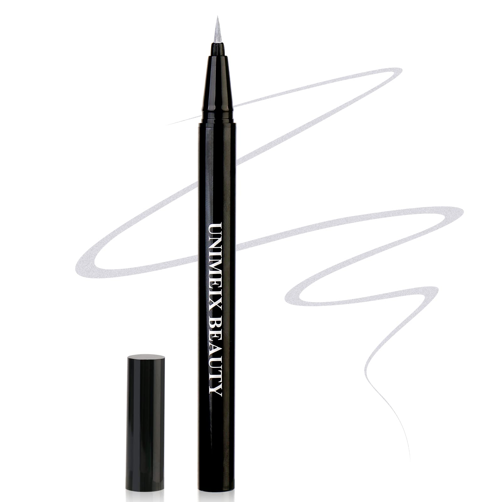 Unimeix Eyeliner Liquid Liner Waterproof Eye Liner Makeup Eyeliner Pen Precise All Day (Sliver)