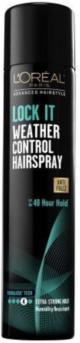 LOreal Advanced Hairstyle Lock It Weather Control Hair Spray Extra Strong Hold 8.25 oz (Pack of 4)