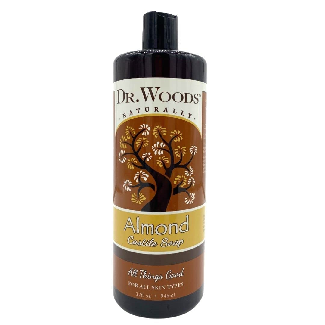 Dr. Woods Pure Almond Castile Soap 32 oz (Pack of 6)