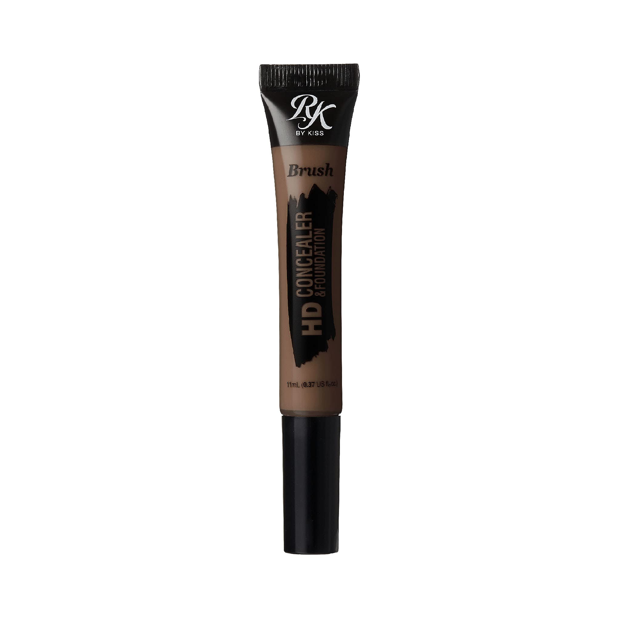 Ruby Kisses HD Concealer & Foundation Flawless Full Cover Brush Face Makeup (Dark Cocoa)